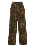 Ele leopard-print pleated trousers - Brown