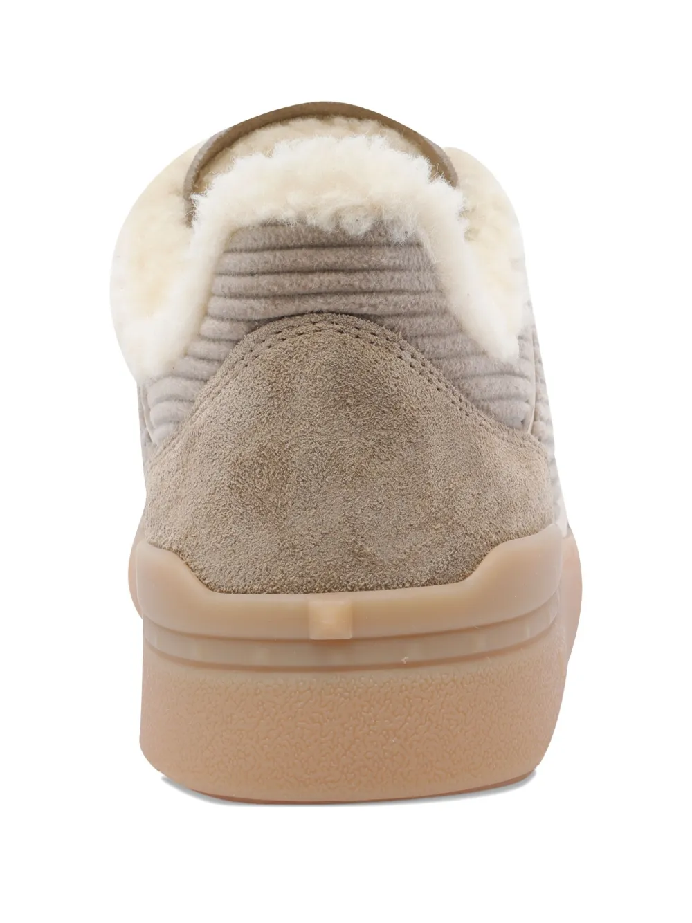 Valentino Garavani Upvillage corduroy-panel shearling sneakers Brown