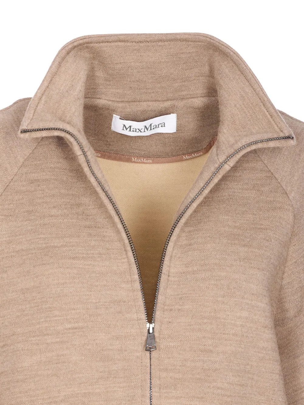 Max Mara Zip-up Sweatshirt In Brown