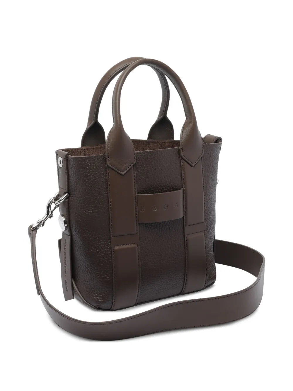 Hogan Script kleine shopper Bruin