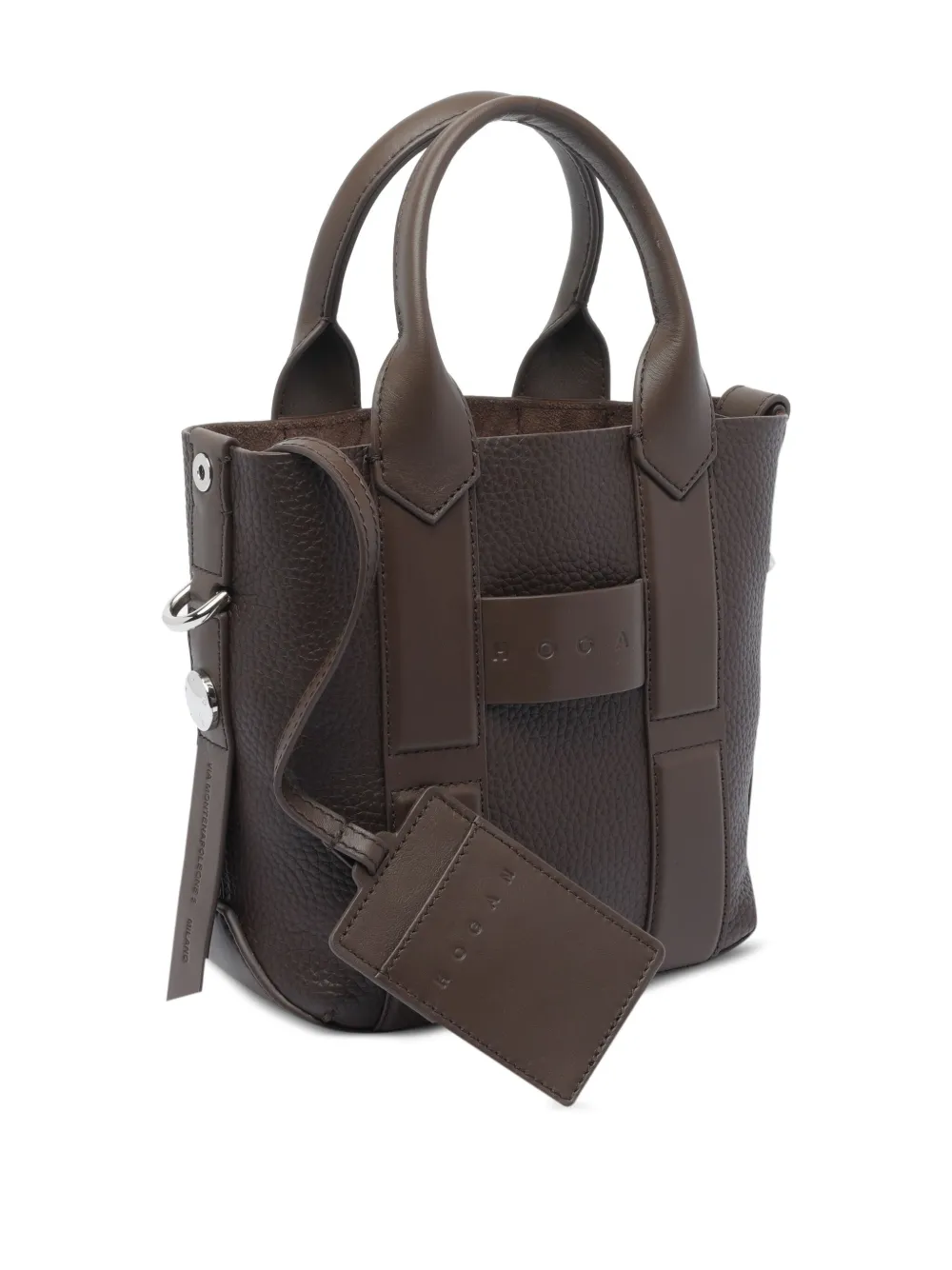 Hogan Script kleine shopper Bruin