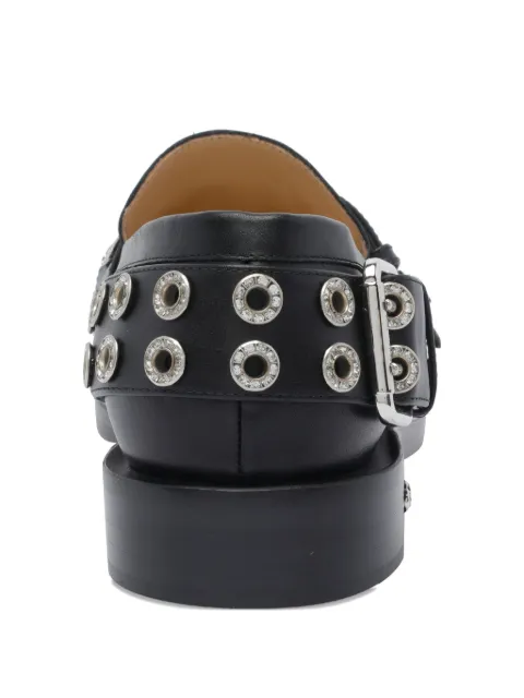 MACH & MACH 30mm buckle-detail eyelet loafers