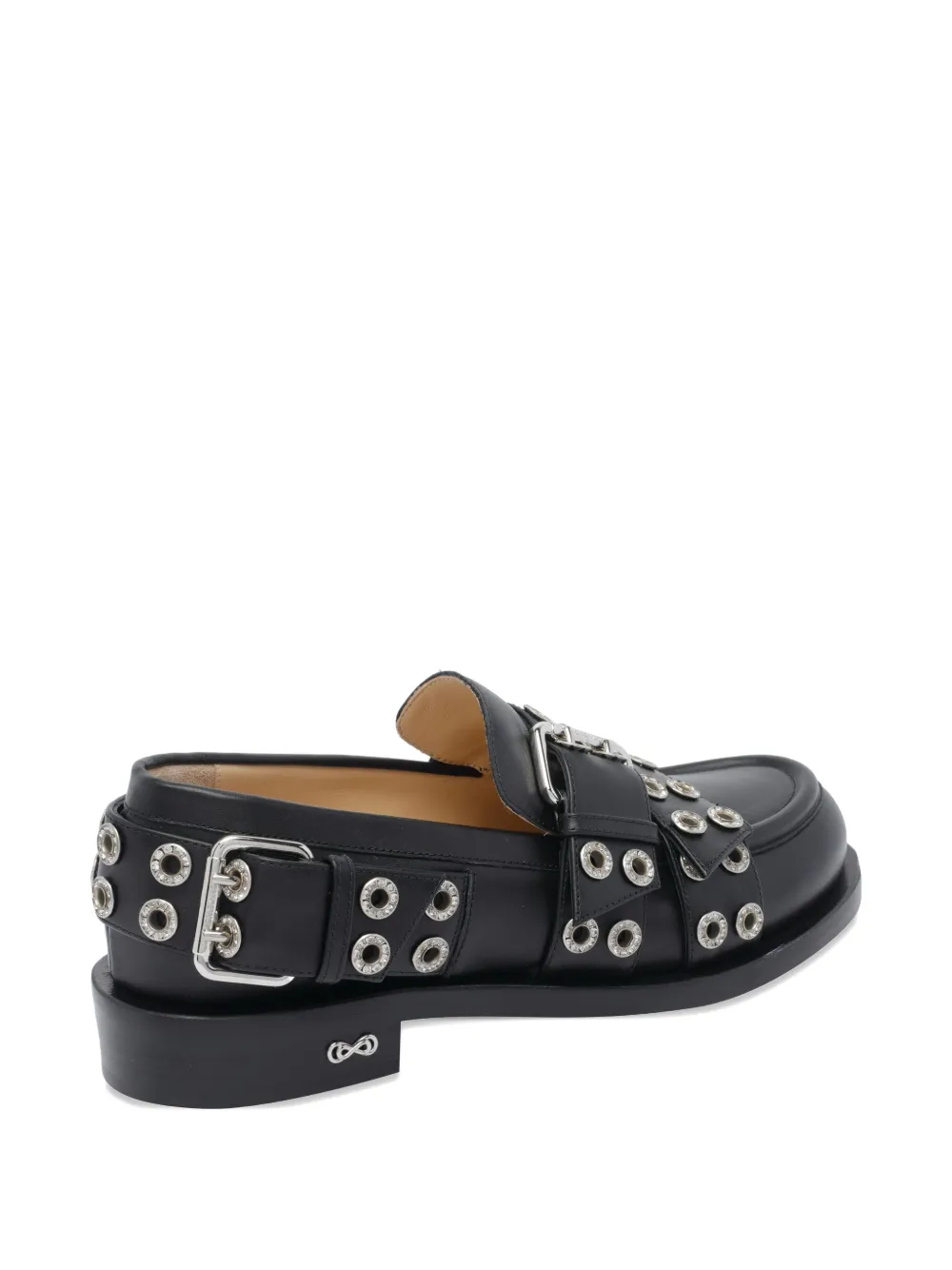 MACH & MACH 30mm buckle-detail eyelet loafers - Zwart
