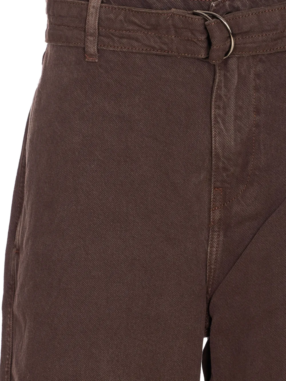 Liu •jo Logo-patch Belted Jeans In Brown