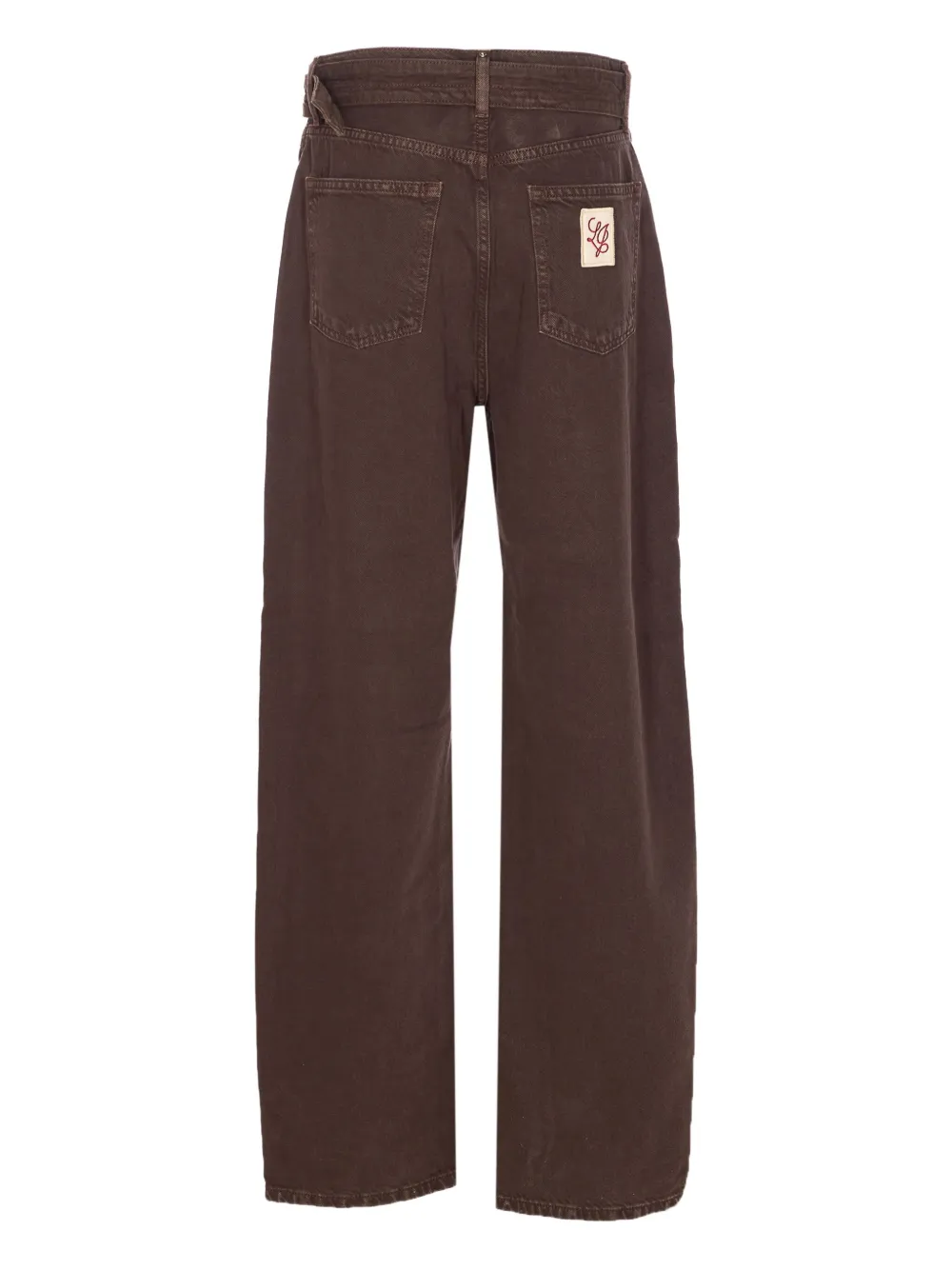 LIU JO logo-patch belted jeans - Bruin