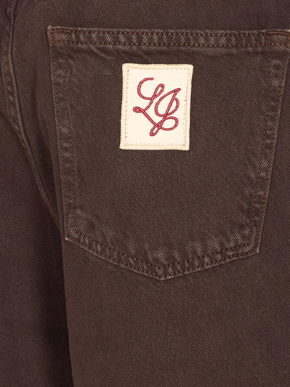 Liu •jo Logo-patch Belted Jeans In Brown