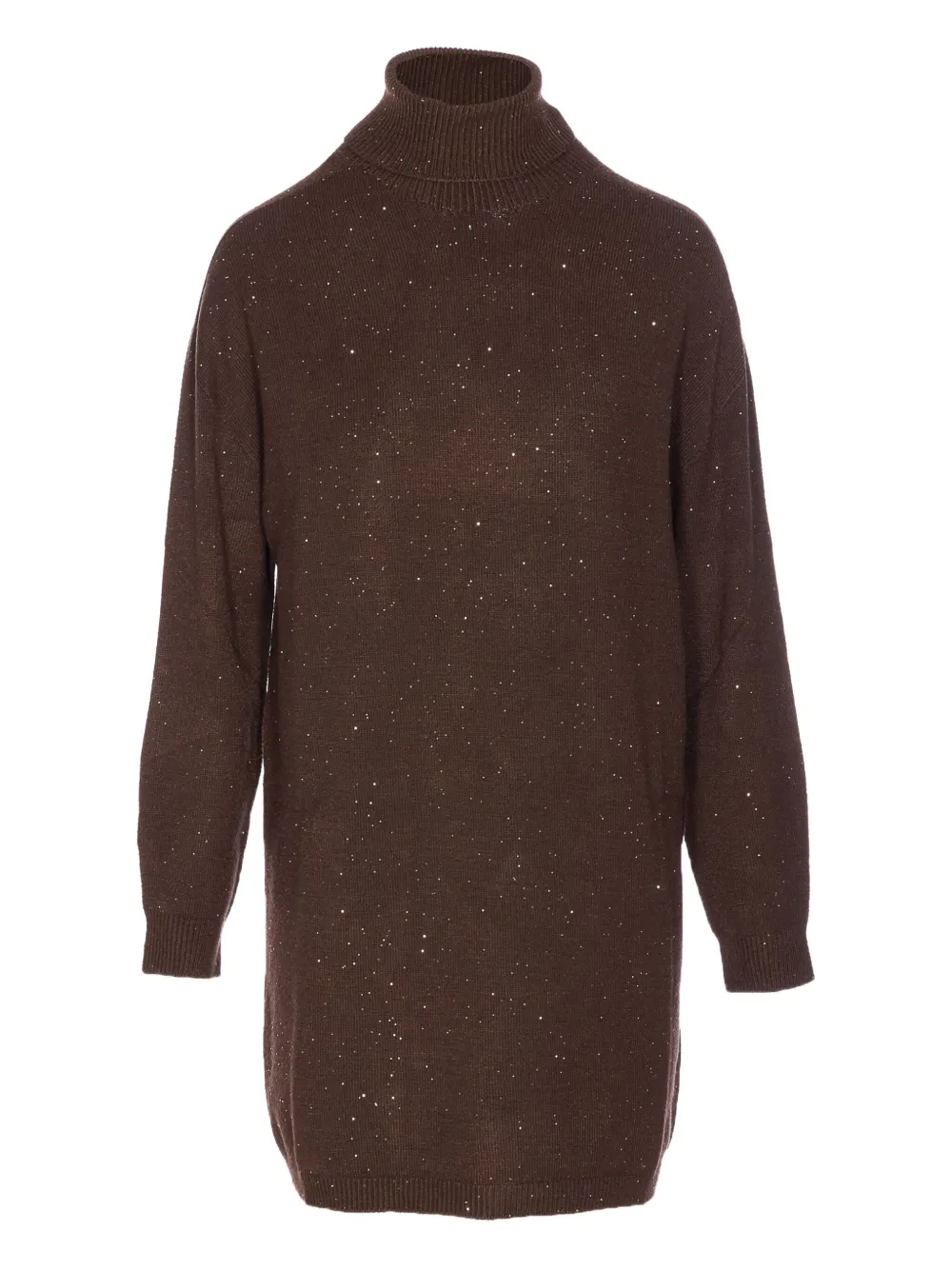LIU JO roll-neck sequin dress | Brown | Image 1