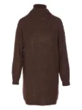 LIU JO roll-neck sequin dress - Brown