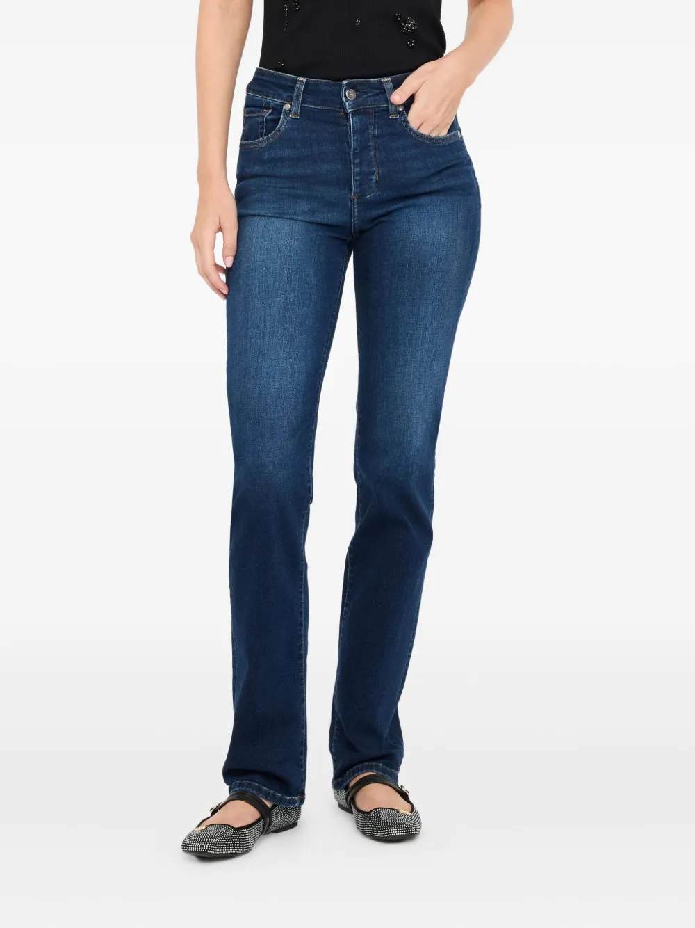 Liu •jo Liu Jo Better Straight Jeans In Multi