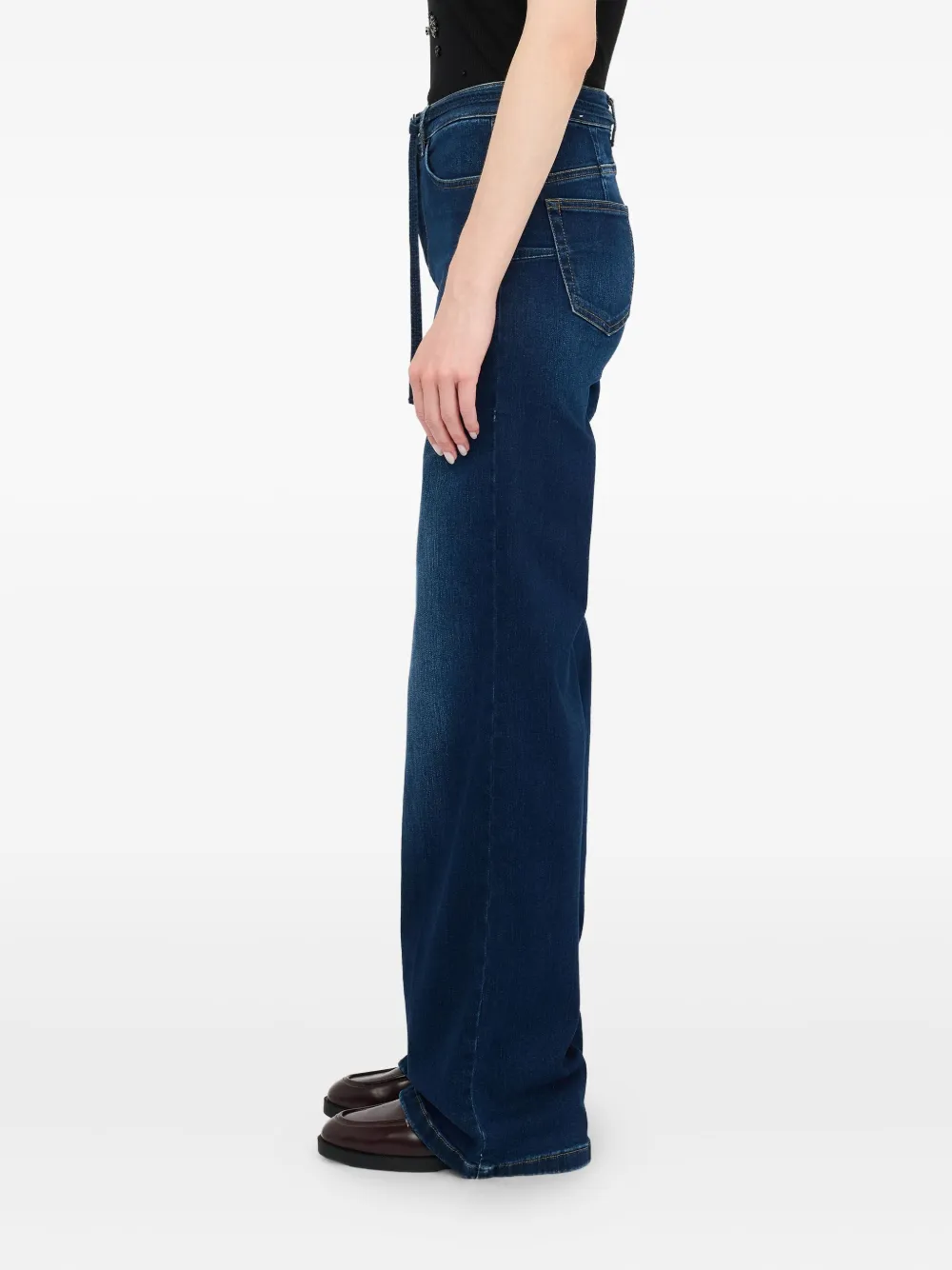 Liu •jo Flared Jeans With Belt In Blue
