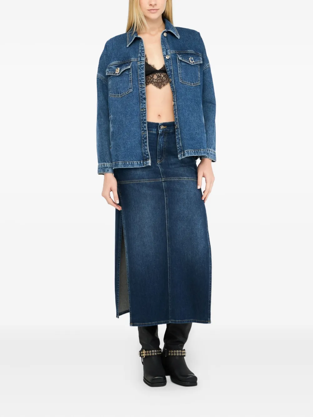 LIU JO side-slit denim skirt | Denim Skirts | Image 2
