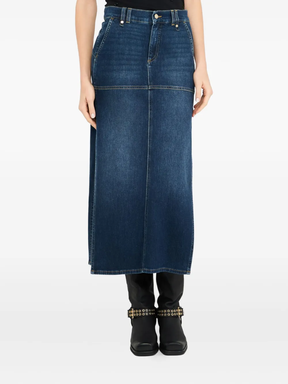 LIU JO Denim rok met zijsplit Blauw