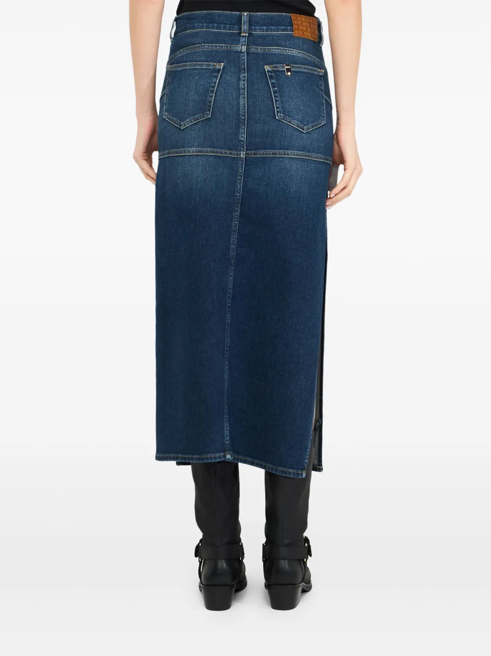 LIU JO Denim rok met zijsplit Blauw