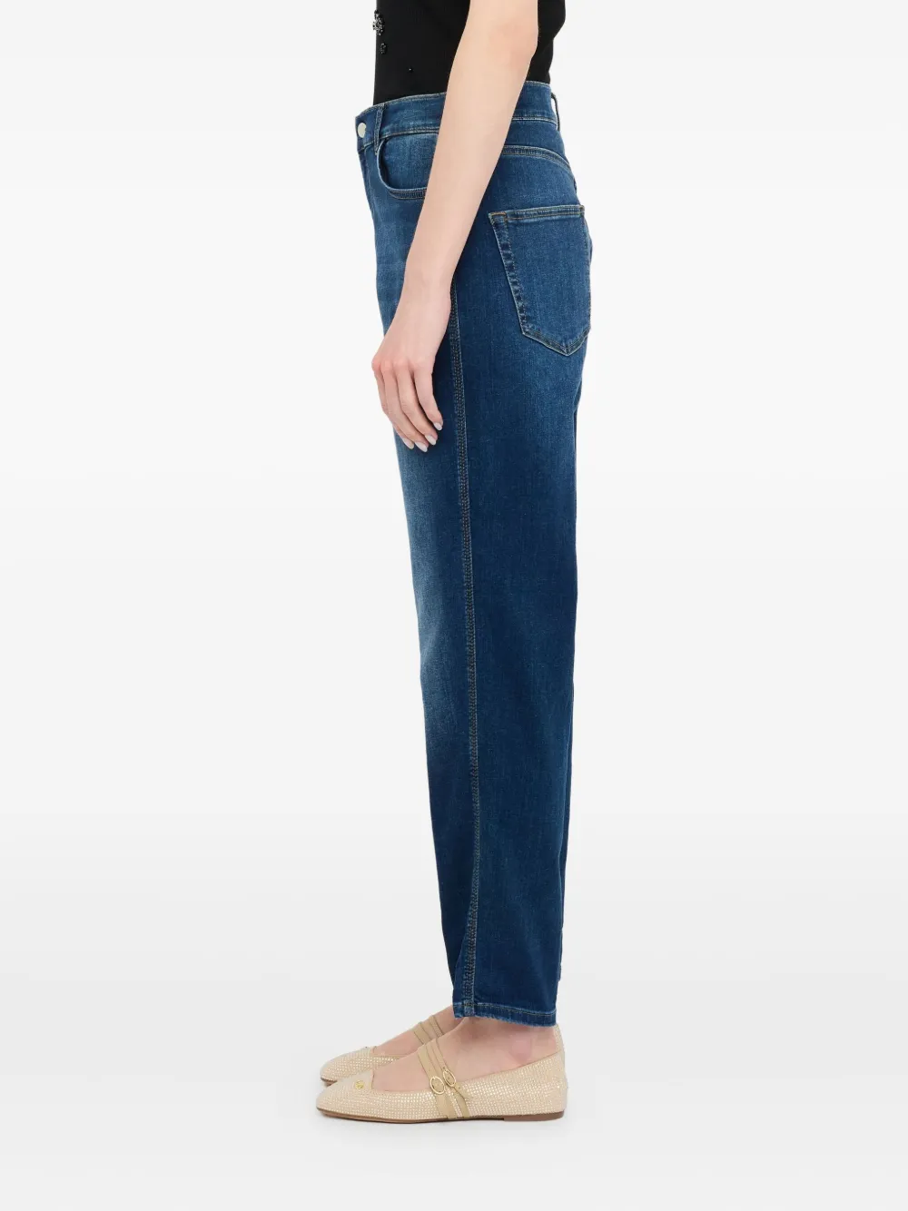 Liu •jo Carrot-fit High-rise Jeans In Blue