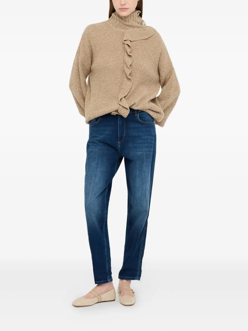 LIU JO Jeans met contrasterend stiksel - Blauw