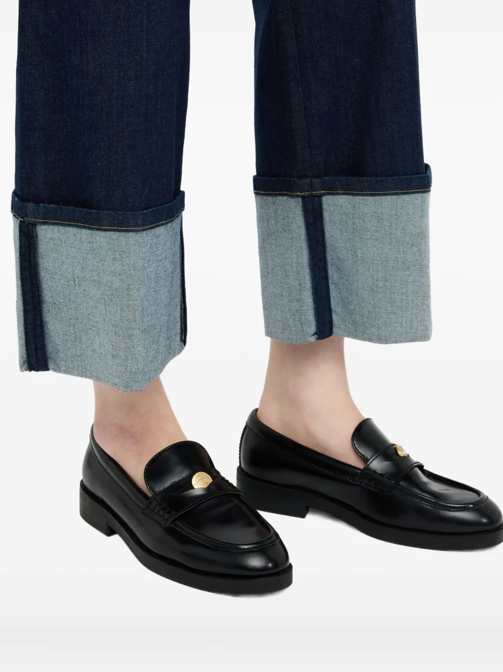 Liu •jo Straight Cropped Jeans In Blue