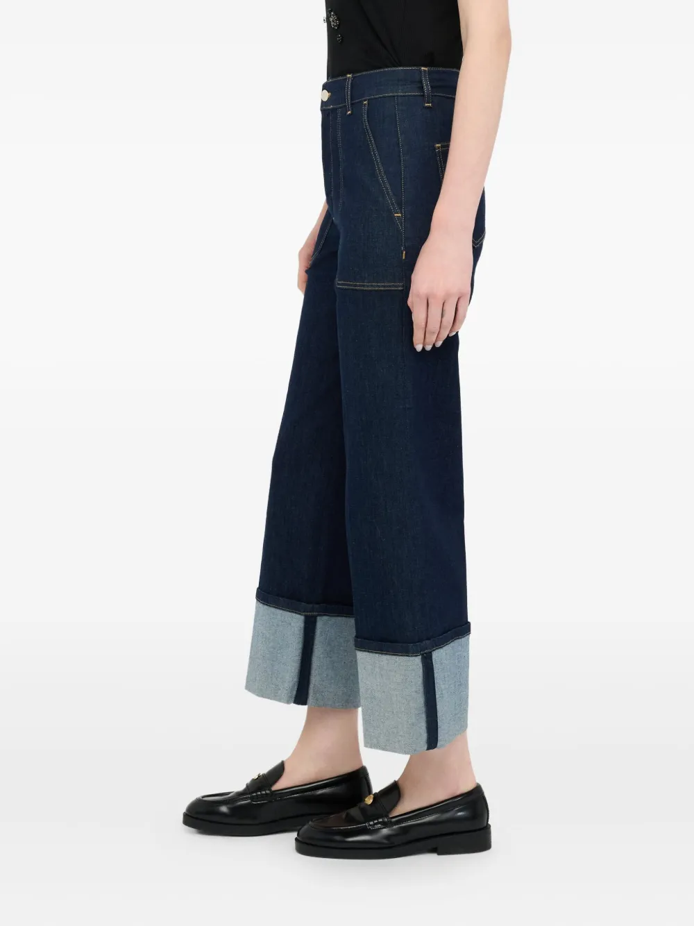 Liu •jo Straight Cropped Jeans In Blue