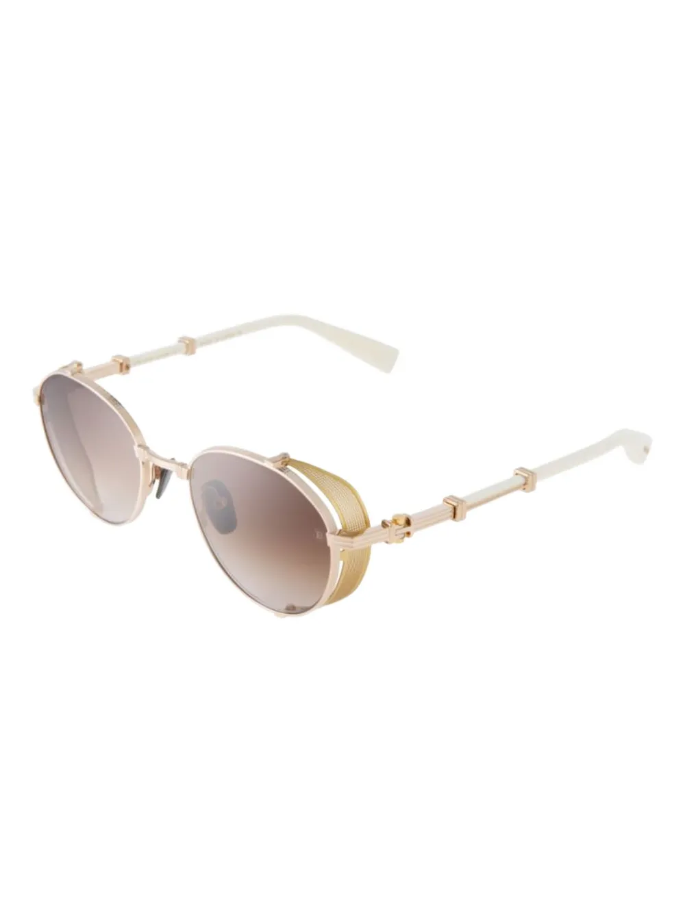 Balmain Eyewear round-frame sunglasses - Beige
