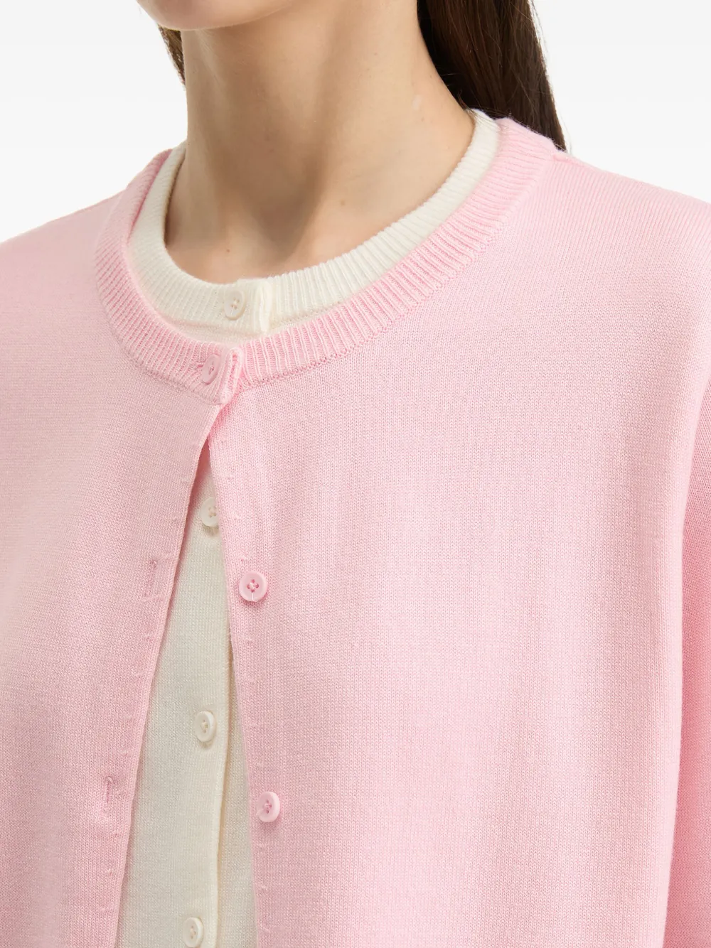 b+ab Vest met knoopdetail en lange mouwen Roze