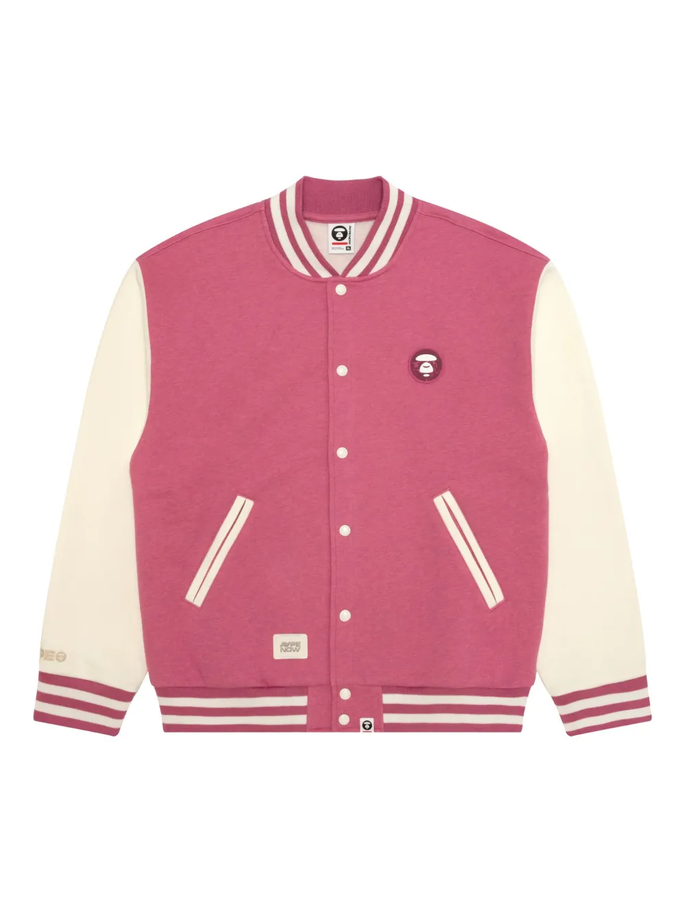 Aape By A Bathing Ape Logo-patch Bomber Jacket In Pink