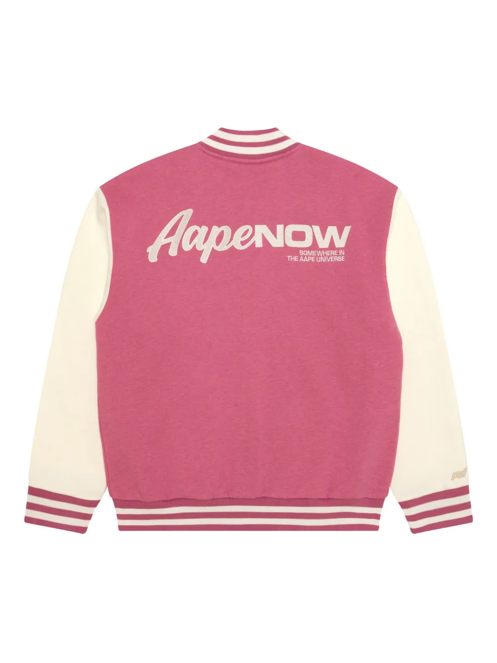 Aape By A Bathing Ape Logo-patch Bomber Jacket In Pink