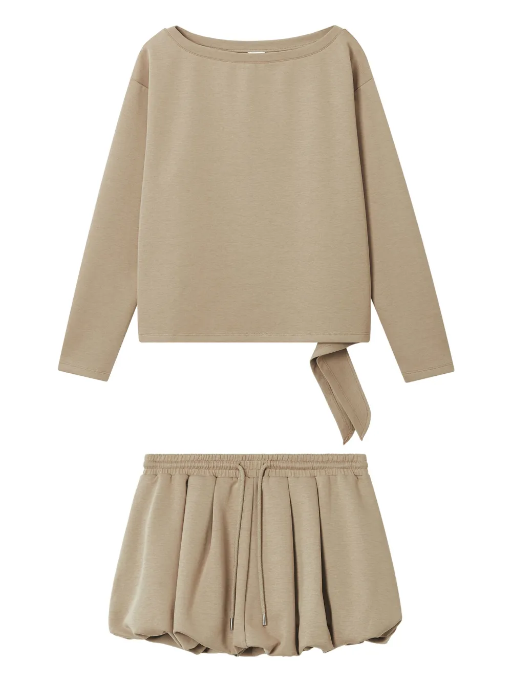 b+ab boat-neck balloon-hem set | Neutrals | Image 1