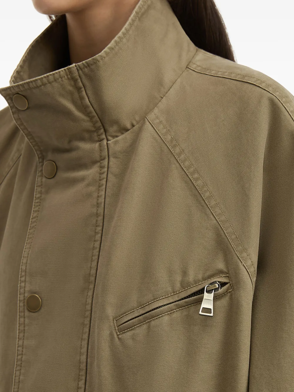 B+ab Button-fastening Pocket Jacket In Brown