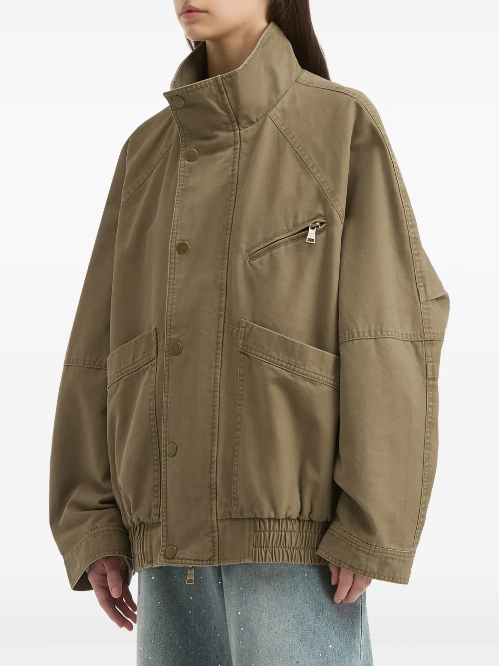 B+ab Button-fastening Pocket Jacket In Brown