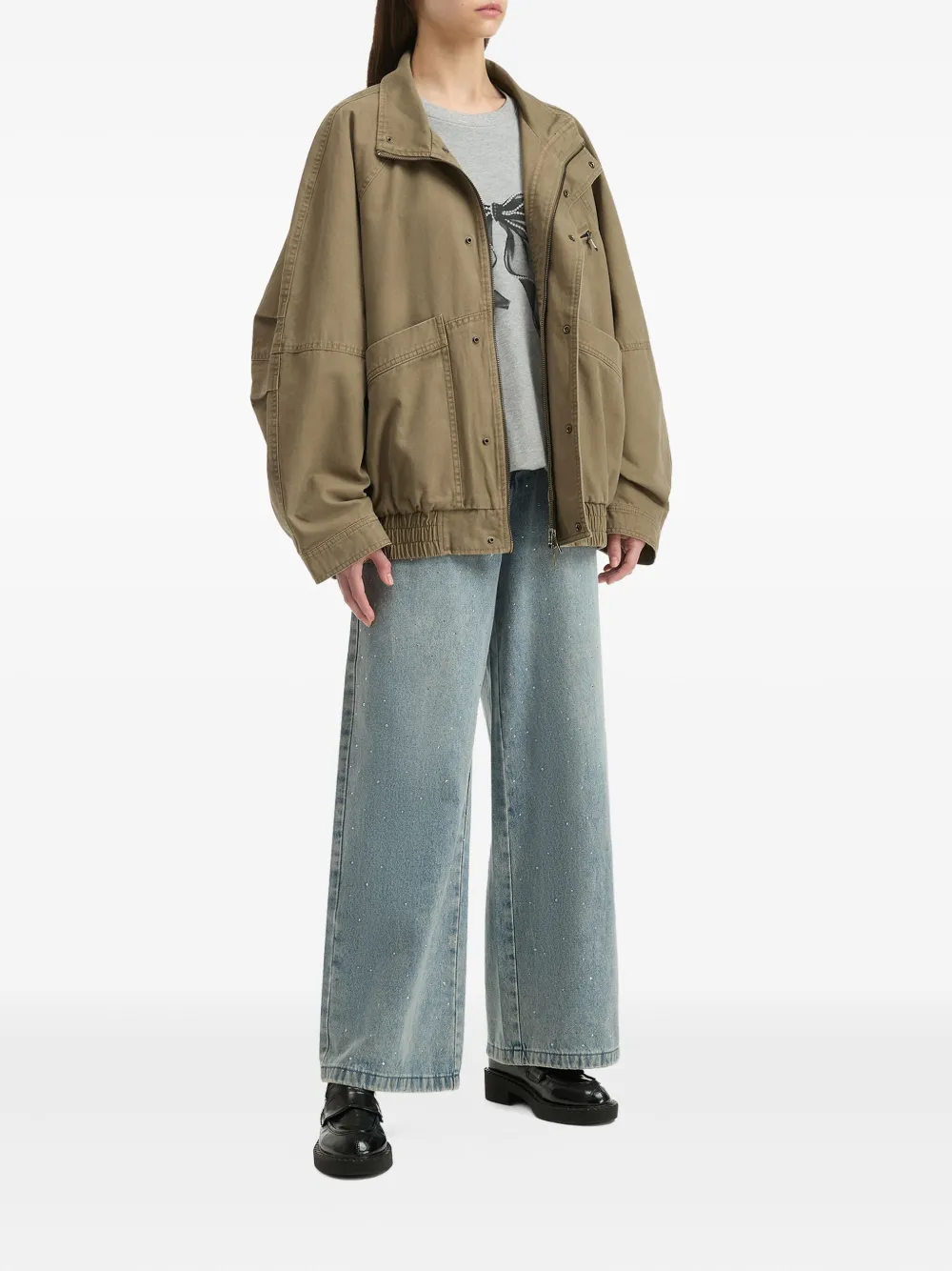 B+ab Button-fastening Pocket Jacket In Brown