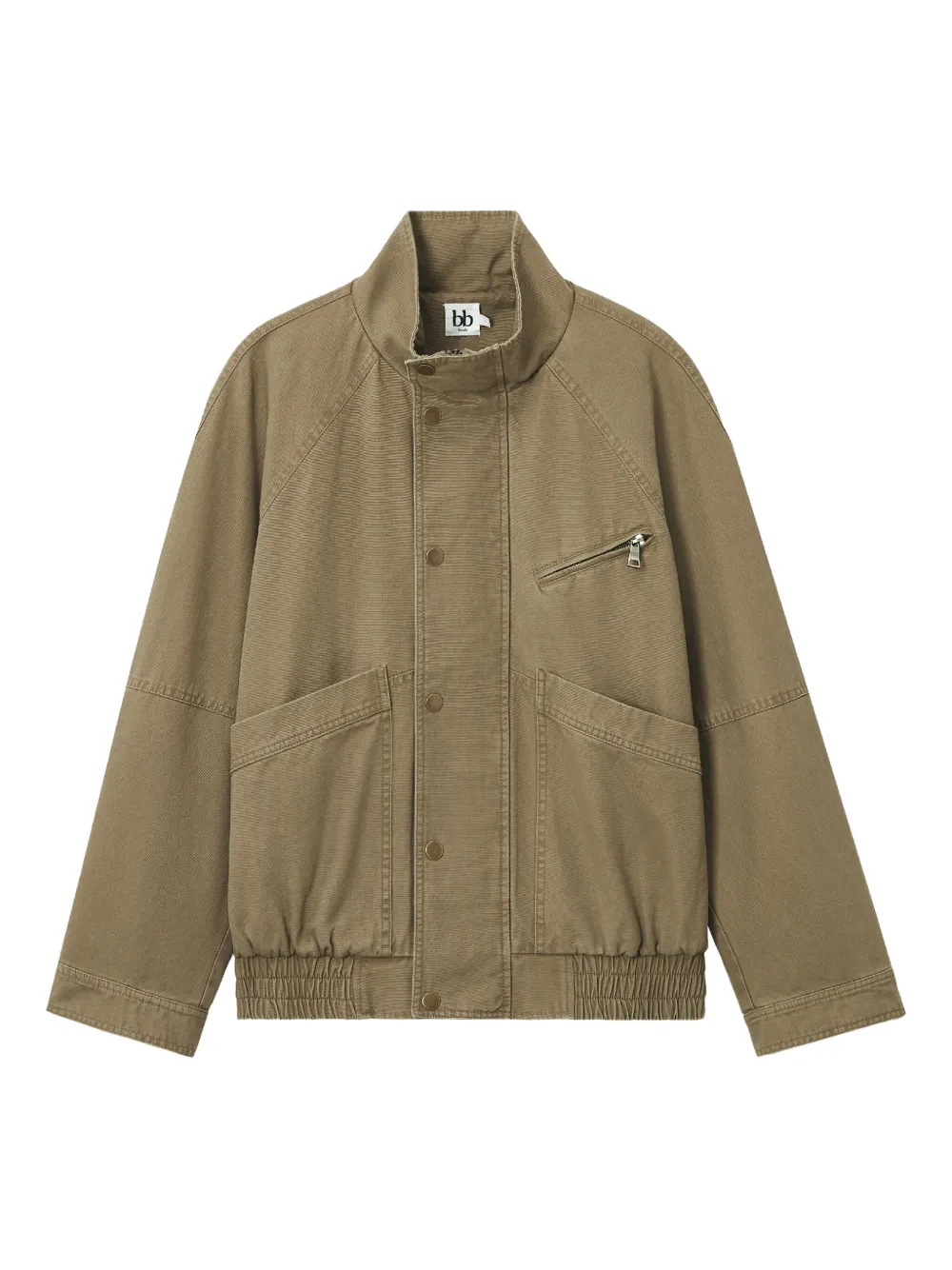 B+ab Button-fastening Pocket Jacket In Brown