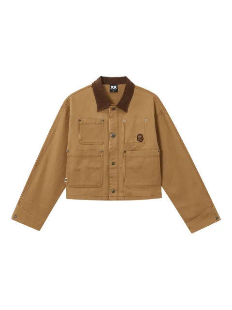 FINGERCROXX corduroy-collar cotton jacket