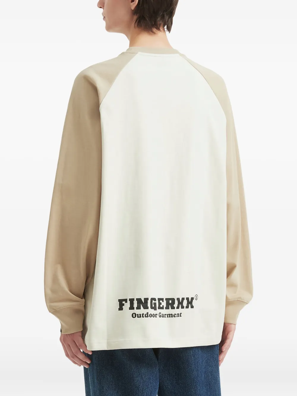 Fingercroxx Two-tone Embroidered T-shirt In Multi