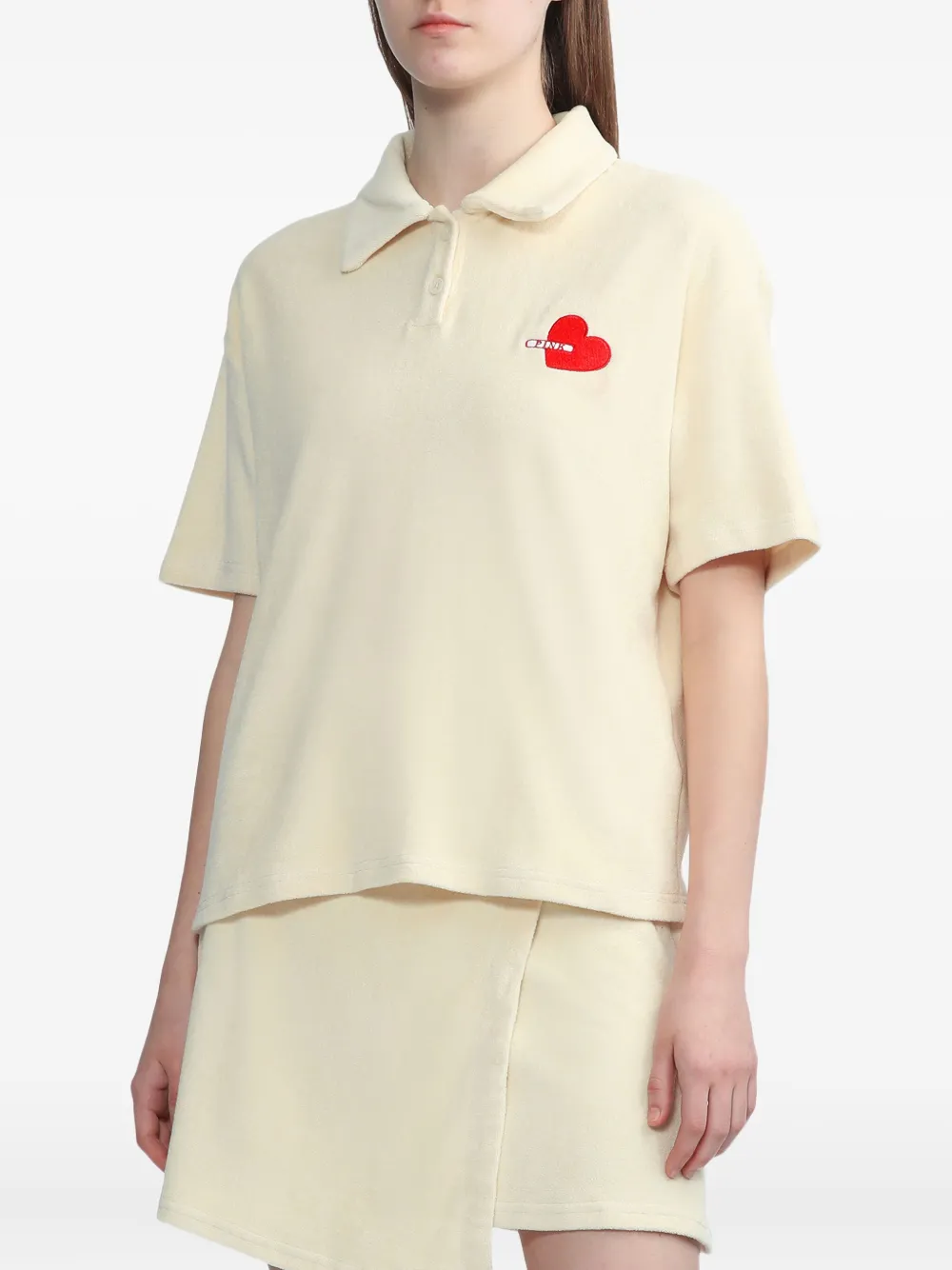 B+ab Heart-embellished Skirt Set In Neutral