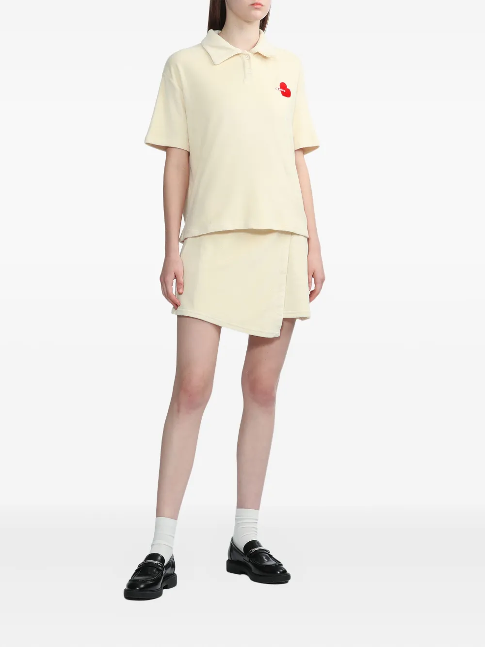 B+ab heart-embellished skirt set - Beige