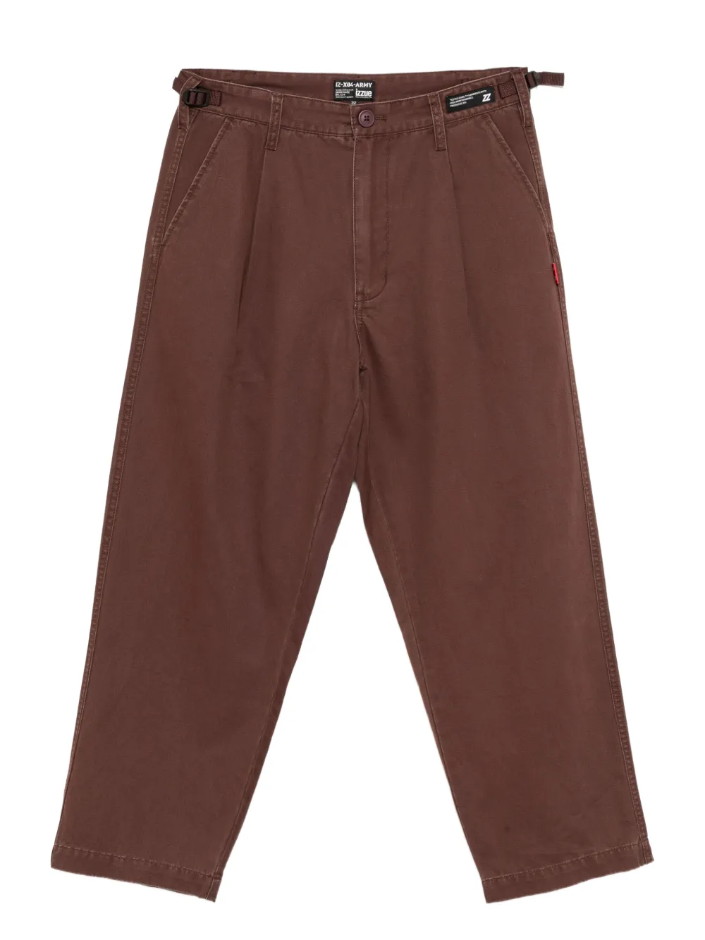 izzue logo-patch trousers | Brown | Image 1