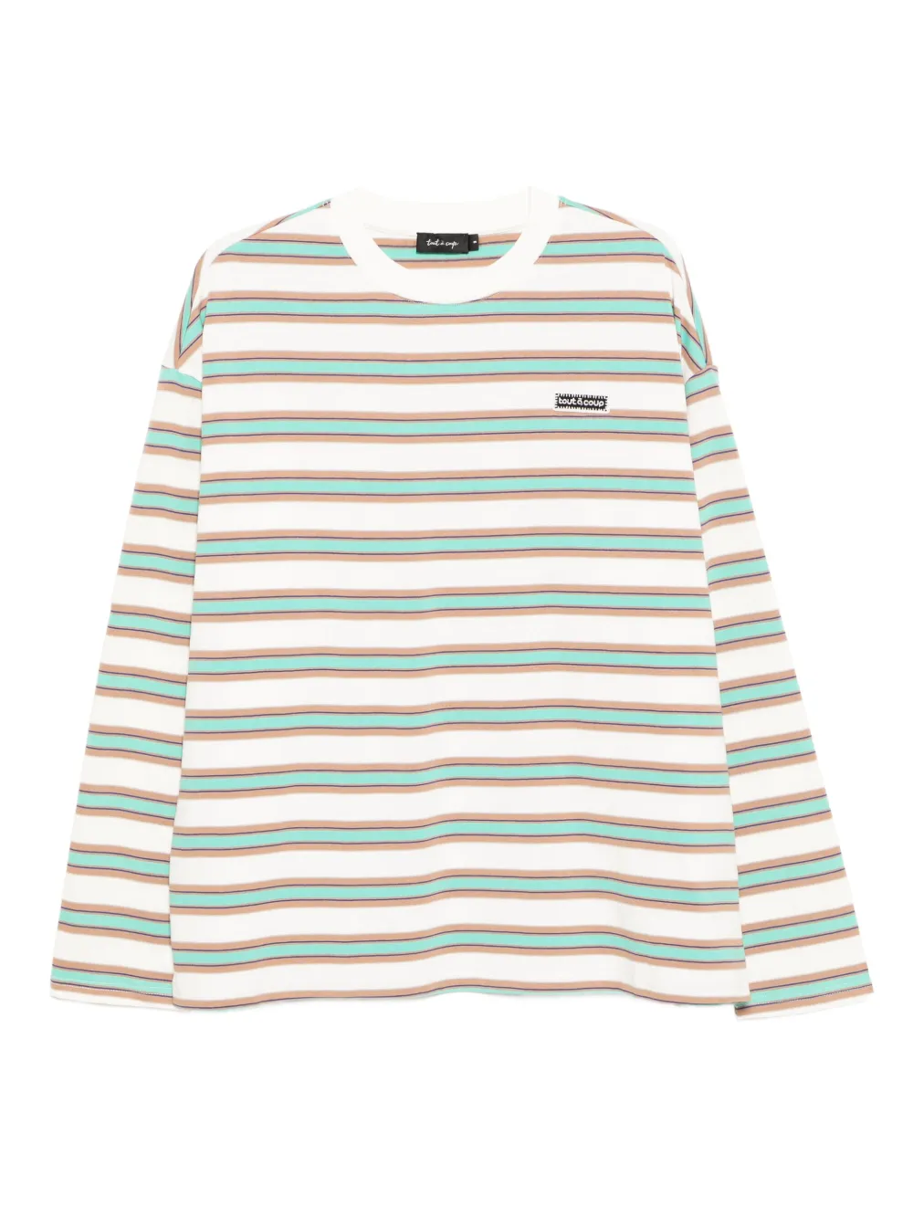 tout a coup ストライプ Tシャツ - ニュートラル tout a coup ストライプ Tシャツ - ニュートラル