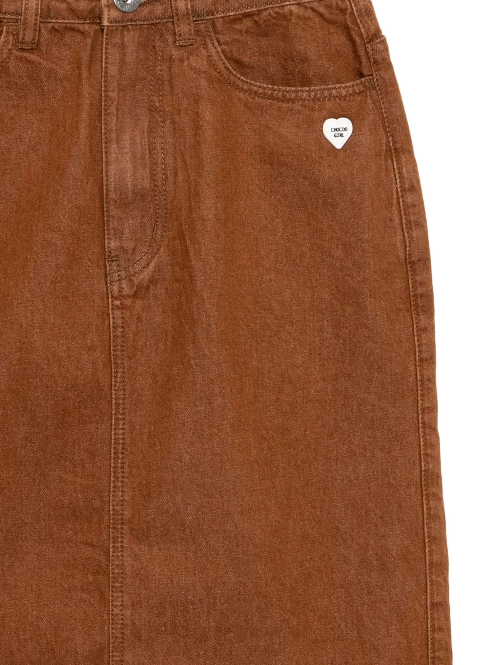 Chocoolate Denim Skirt In Brown