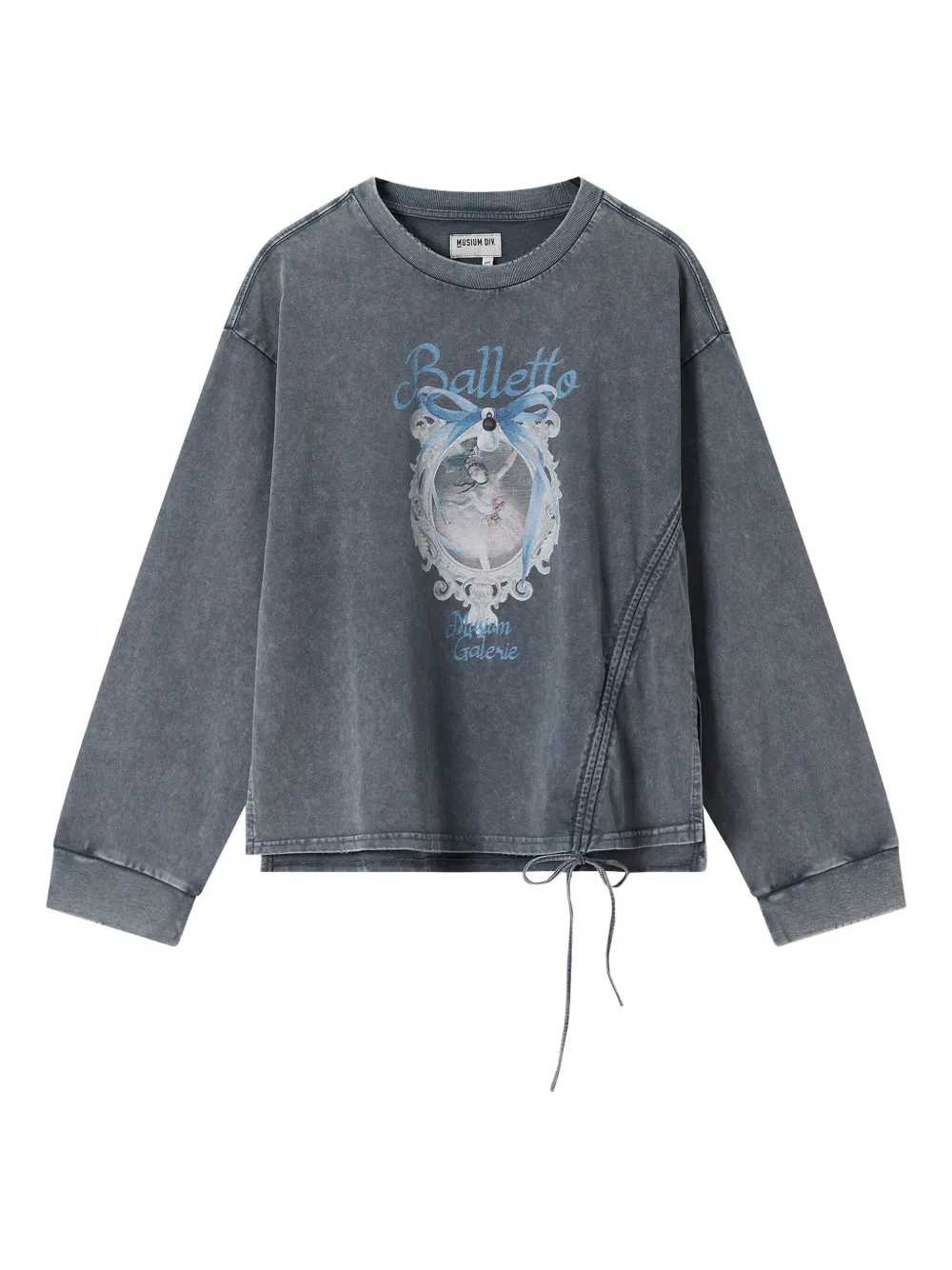 Musium Div. Graphic-print Sweatshirt In Gray