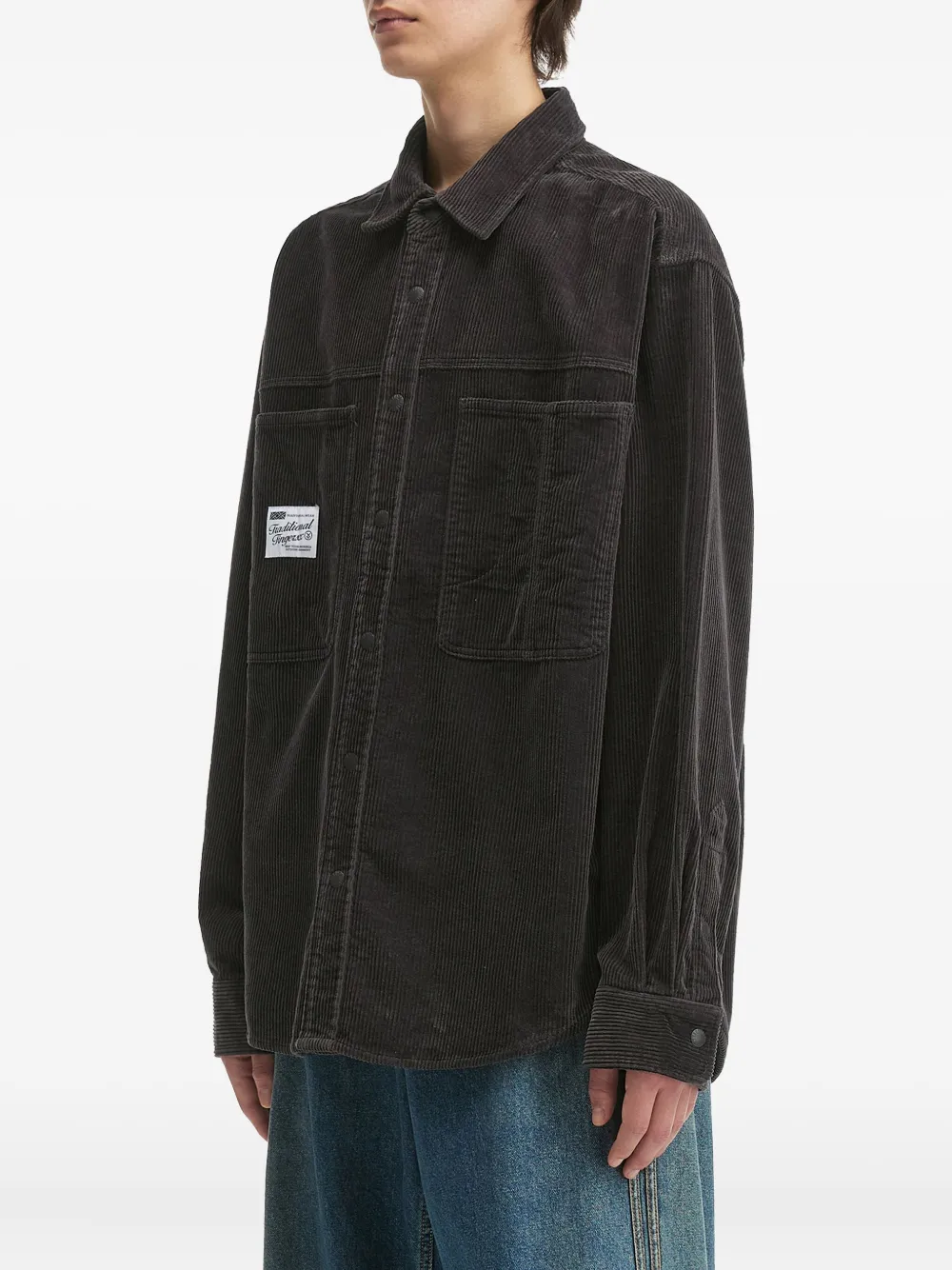 Fingercroxx Corduroy Shirt In Brown