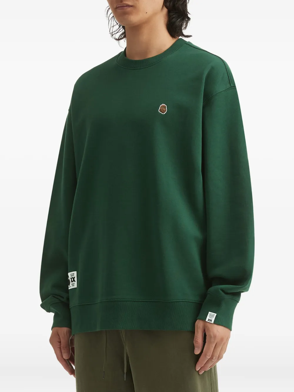 Fingercroxx Embroidered Sweatshirt In Green