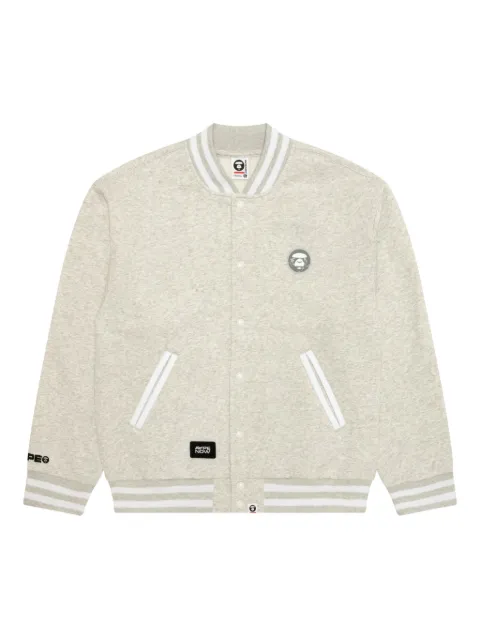 AAPE BY *A BATHING APE® logo-patch buttoned bomber jacket