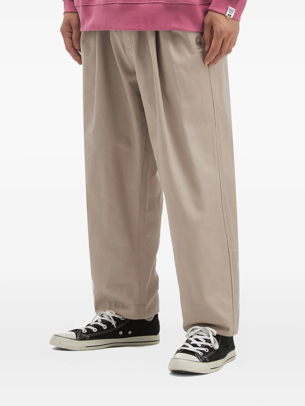 Fingercroxx Pleated Trousers In Brown