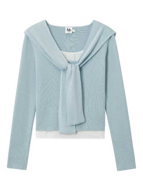 b+ab tie-neck collar sweater 