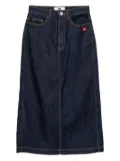 CHOCOOLATE logo-patch denim skirt - Blue