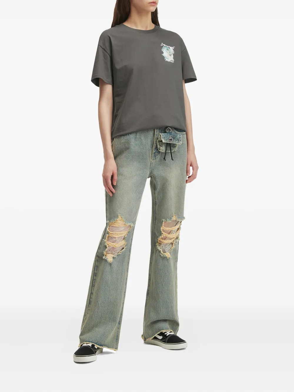 Musium Div. Graphic-print T-shirt In Gray