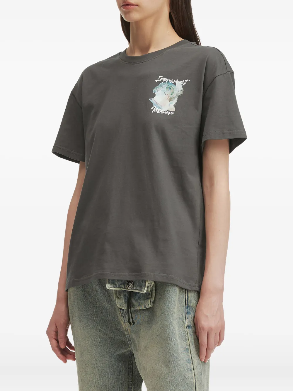 Musium Div. Graphic-print T-shirt In Gray