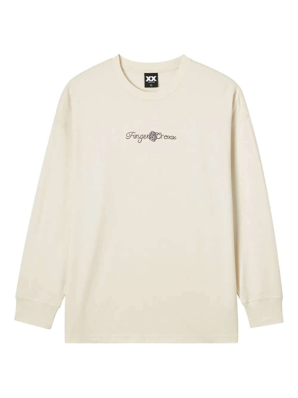 Fingercroxx Embroidered Long-sleeved T-shirt In Neutral