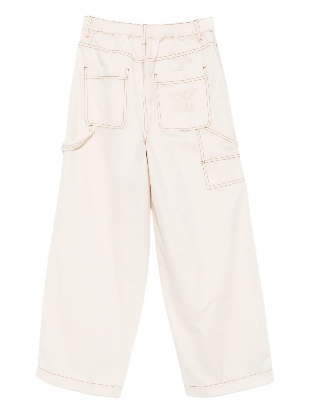 CHOCOOLATE Jeans met wijde pijpen - Beige