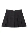 FINGERCROXX pleated corduroy mini skirt - Brown