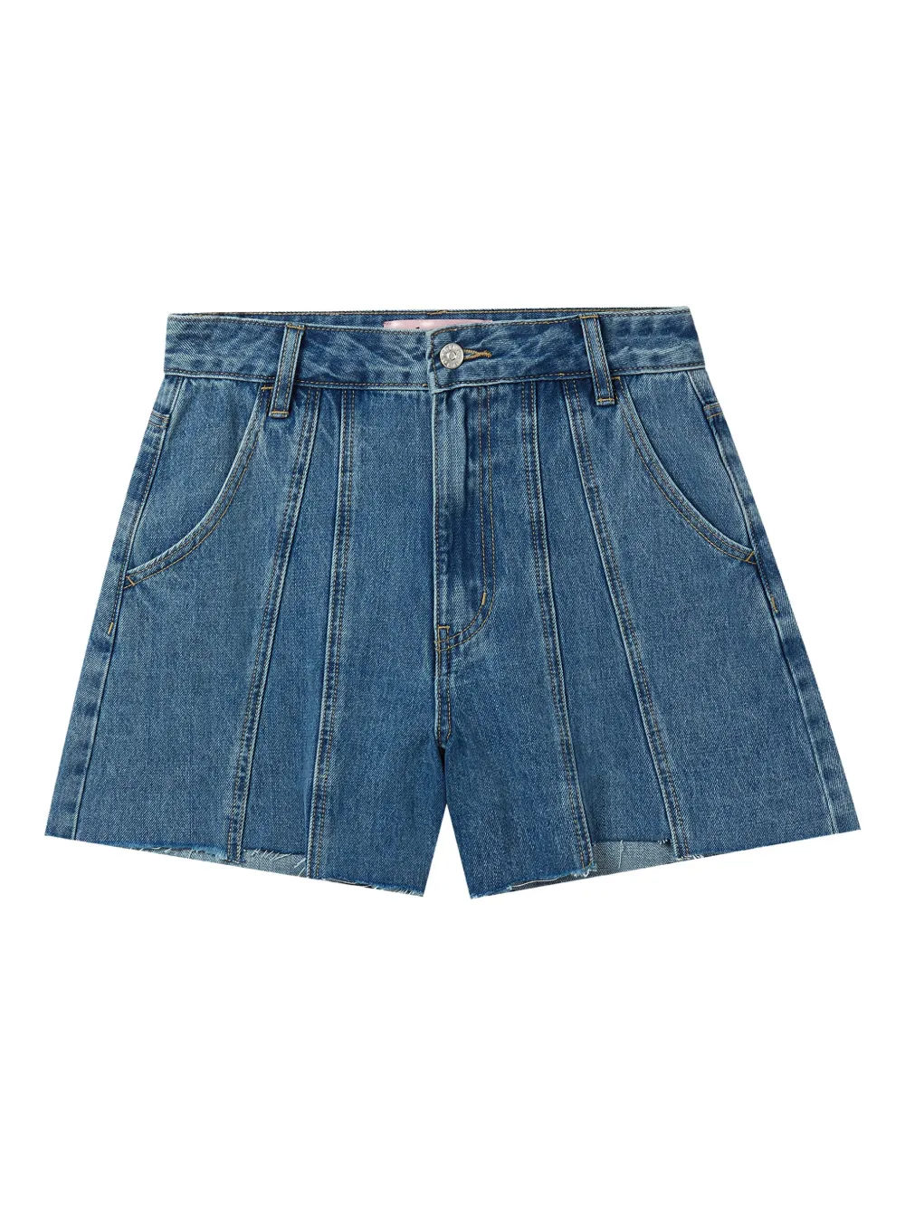 b+ab contrast-stitching denim shorts | Blue | Image 1